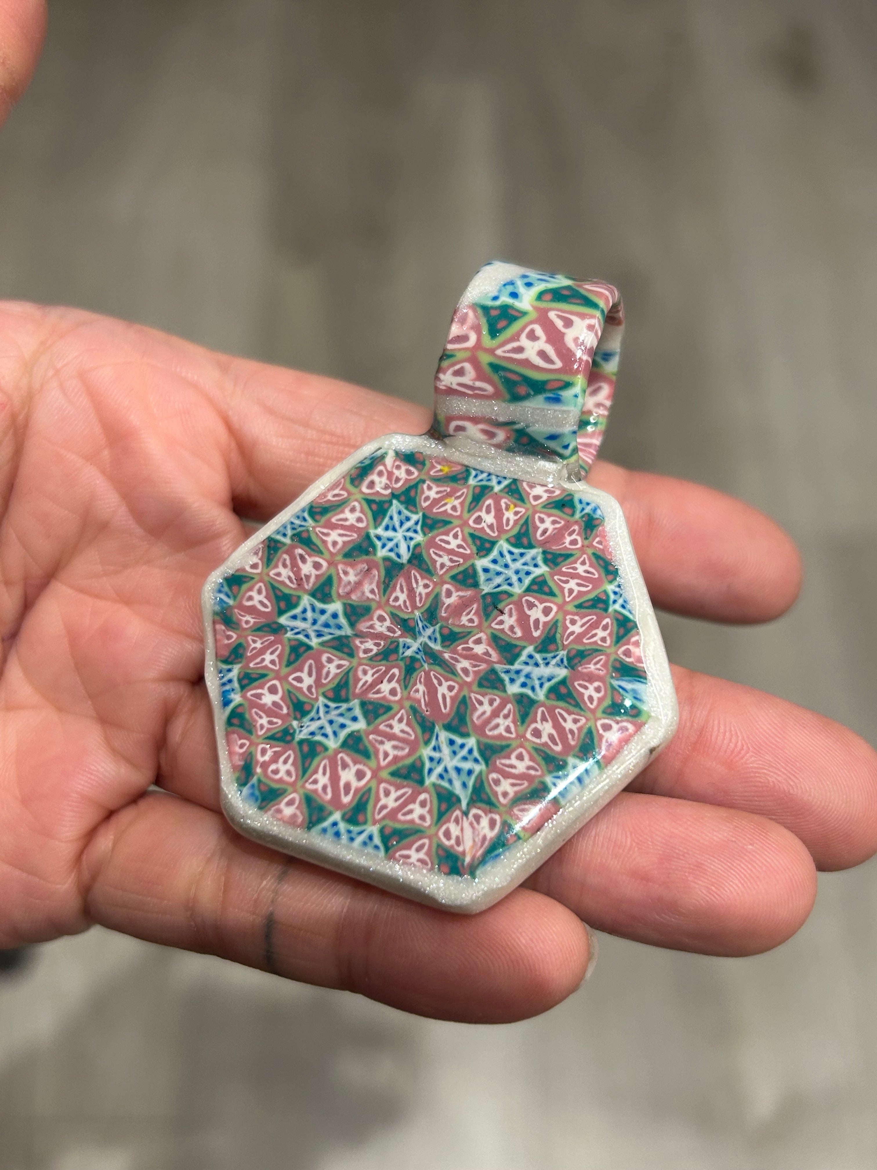 Polymer Cane Pendant No.2