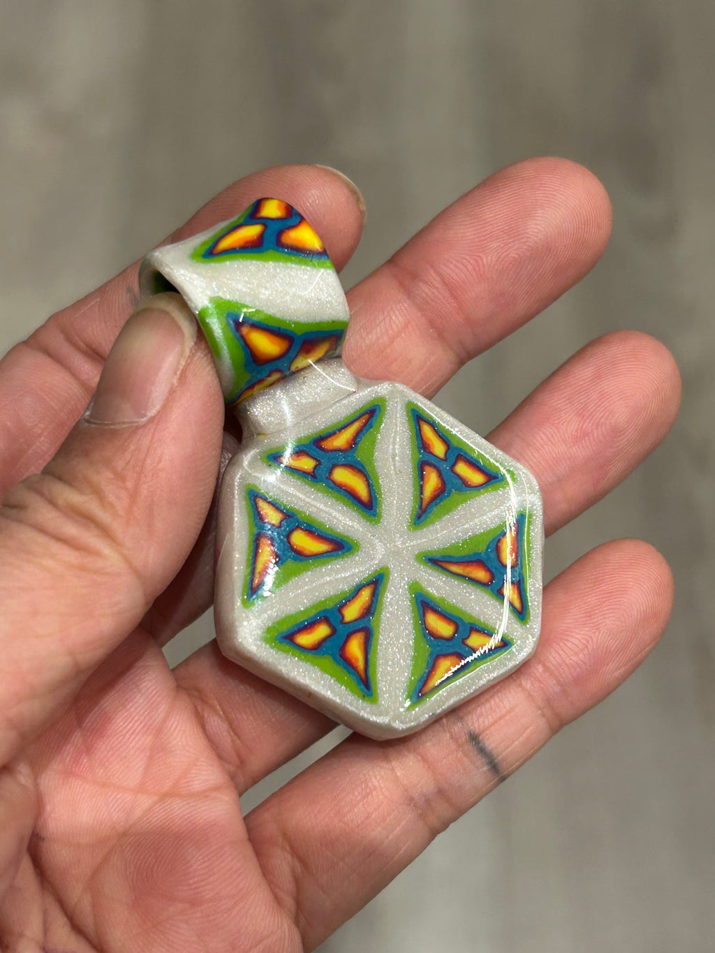 Polymer Cane Pendant No.4