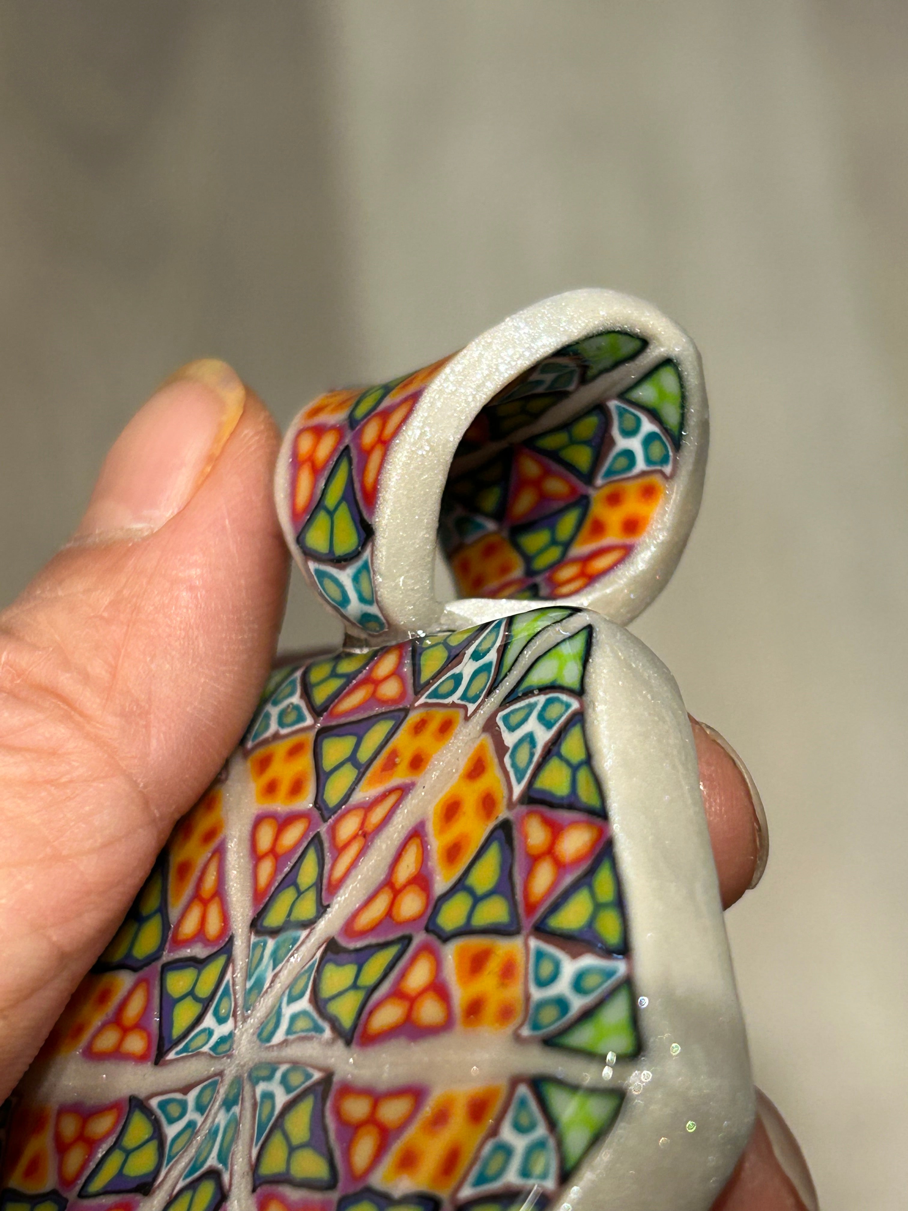Polymer Cane Pendant No.1