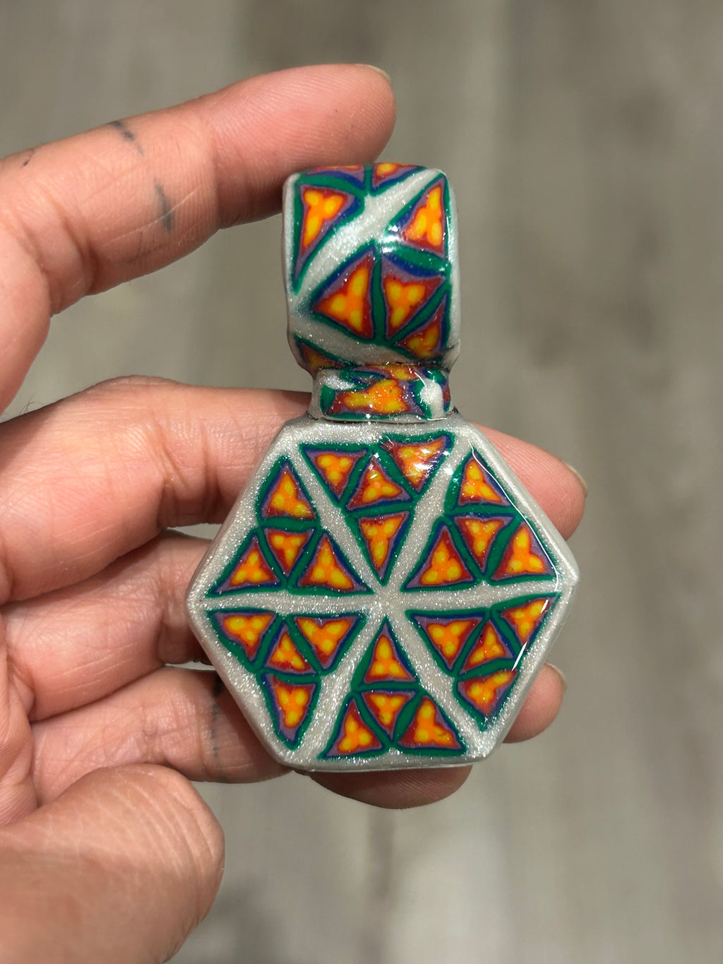 Polymer Cane Pendant No.5